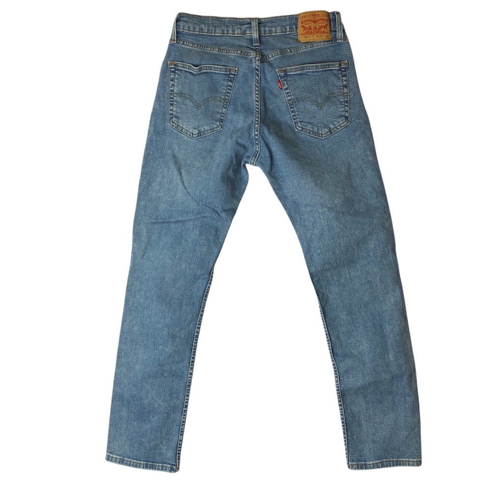 Levis 511 Men’s Sz 31X32 Slim Fit Medium Wash Light Stretch Casual - Picture 2 of 7